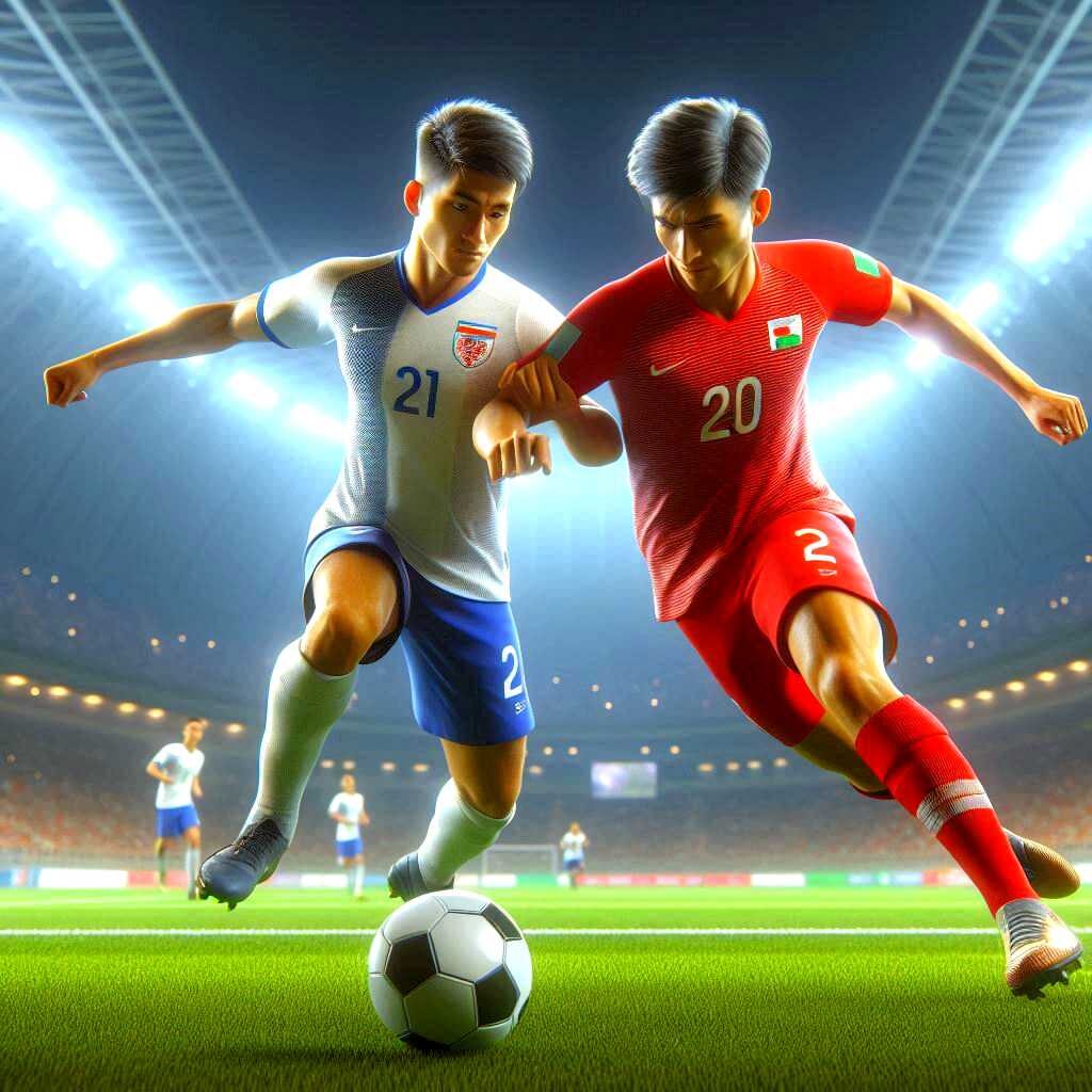 Asian Cup simulator soccer players